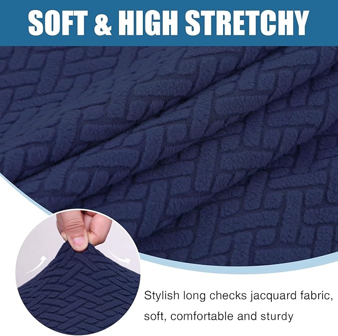 Smiry Waterproof Couch Cushion Covers, Stretch Jacquard Thick Sofa Cushion