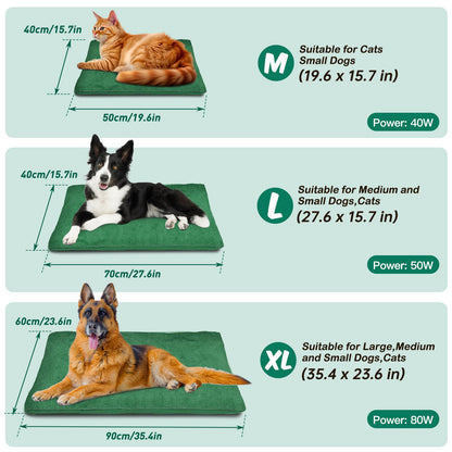 PETNF Outdoor Pet Heating Pads for Dog,Soft Electric Blanket Auto Temperature Control,Heated Mat for Dog House,Whelping Supply for Pregnant New Born Stray Feral Cat Puppy,Safe