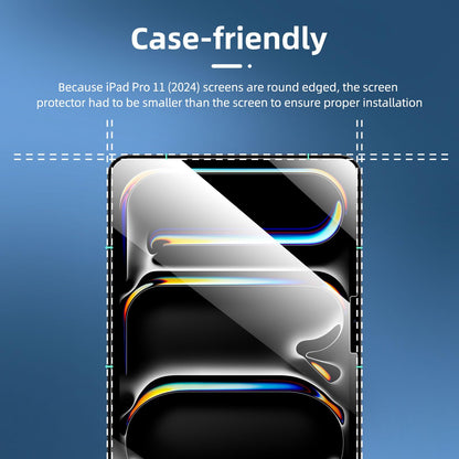 NEW'C 2 Pack Designed for iPad (A16) 11th Generation 2025, iPad 10th Generation 10.9 inches 2022 Screen Protector Tempered Glass, Bubble Free, Ultra Resistant (Easy Installation Frame)