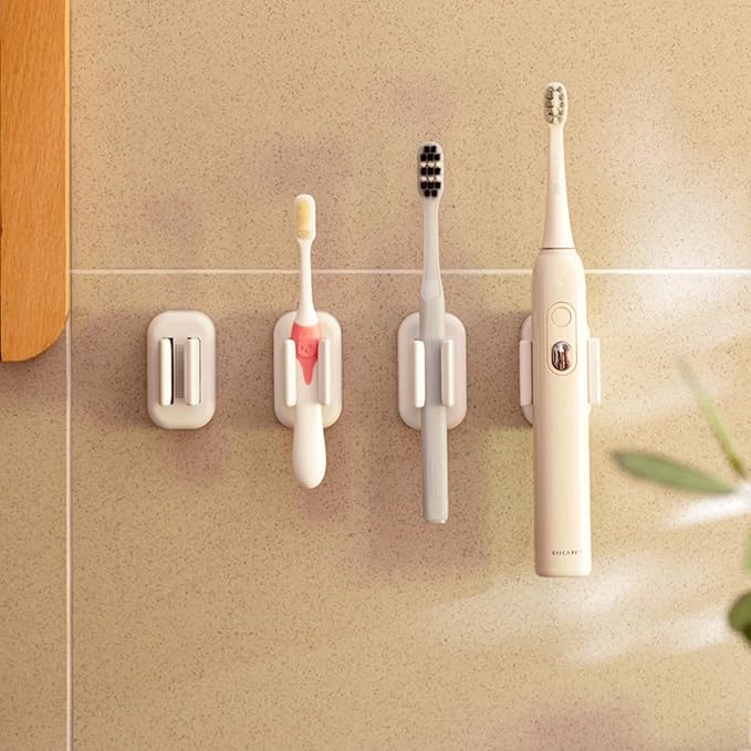 4PCS Toothbrush Holder Wall Mounted, Electric Toothbrush Holder Wall Mounted