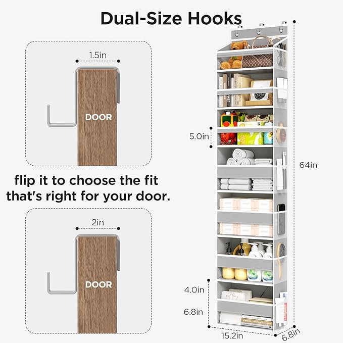Over The Door Organizer, 7 Tier Door Hanging Organizers