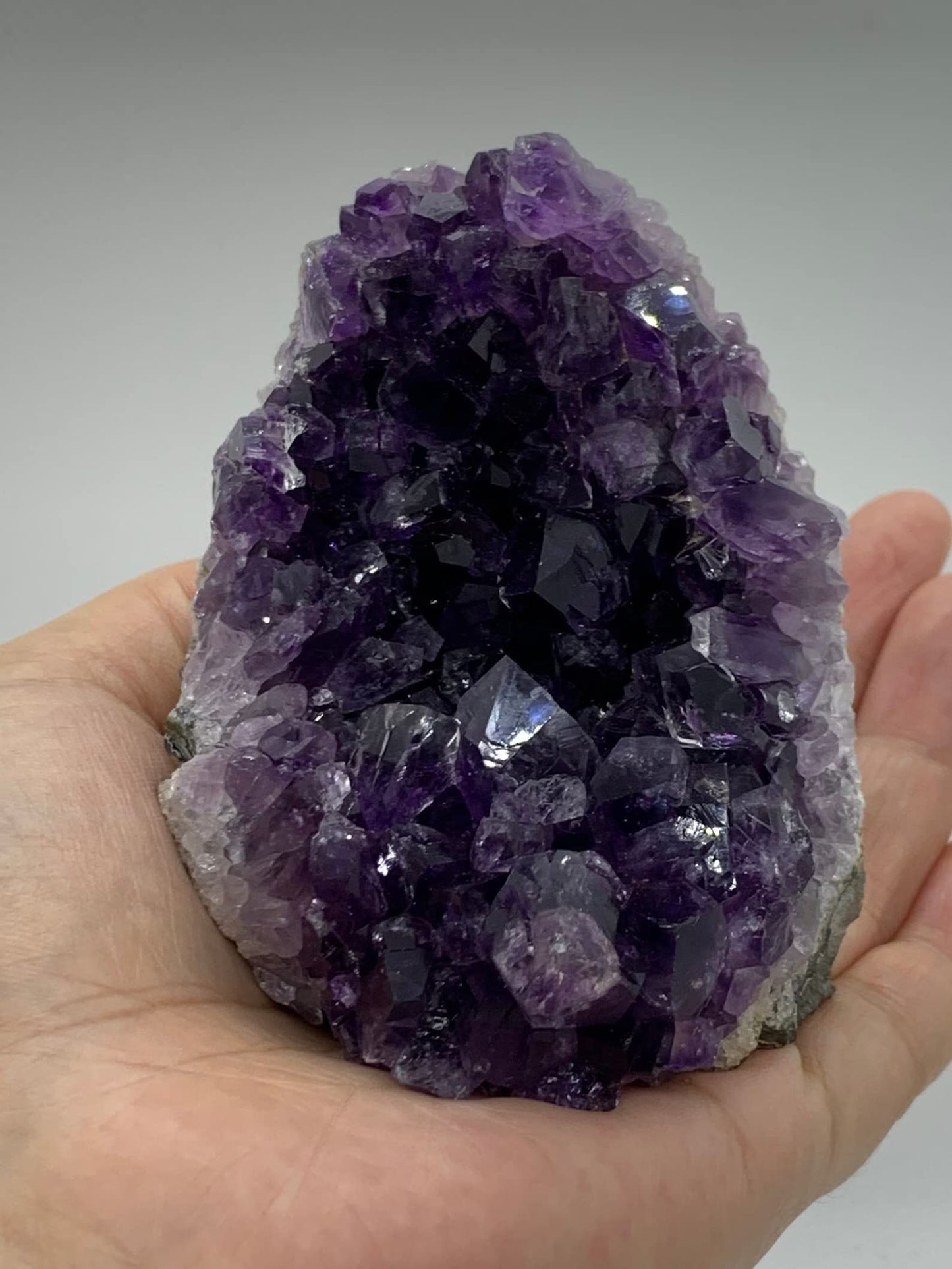 GAF TREASURES Uruguayan Deep Purple Amethyst Cluster, Amethyst Geode, Raw Amethyst, Amethyst Cathedral, Amethyst Druze, Amethyst Crystal (0.3-0.5 lb)