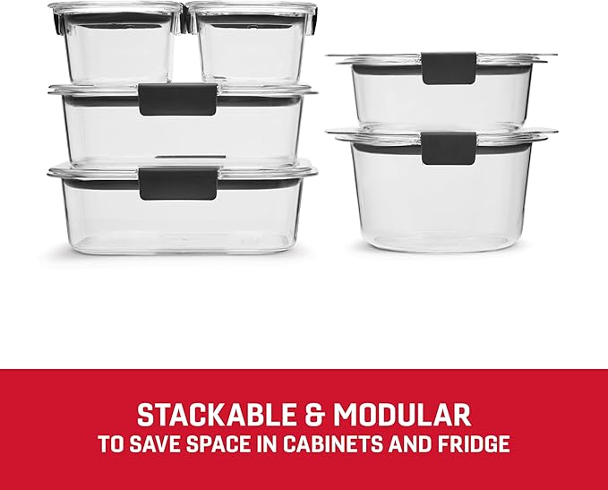 Rubbermaid Brilliance® Round and Rectangular Leak Proof Food Storage Containers