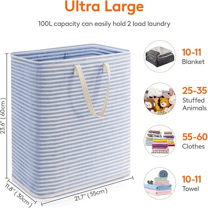 Lifewit 1 Pack Laundry Hamper Large Collapsible Laundry Baskets, Freestanding