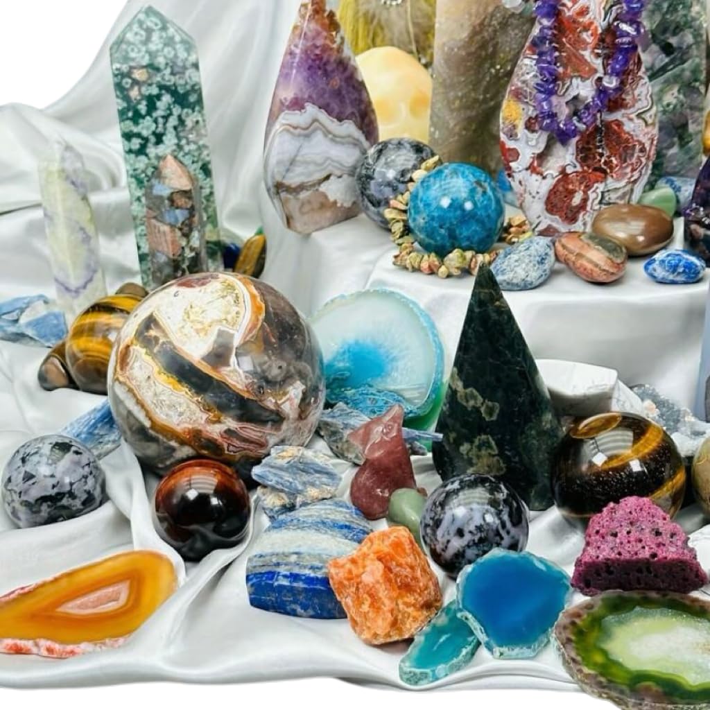 Generic 1LB Crystal Spoon Mystery Crystal Bag Quartz Crystal Raw Stone DIY Crystal Jewelry