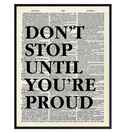 Home Office Inspirational Wall Art 11x14 - Motivational Quotes, positive Affirmation Wall Decor - Typography Art Poster - Entrepreneur, Classroom - Gift for Men Women - Gym Motivational Artwork