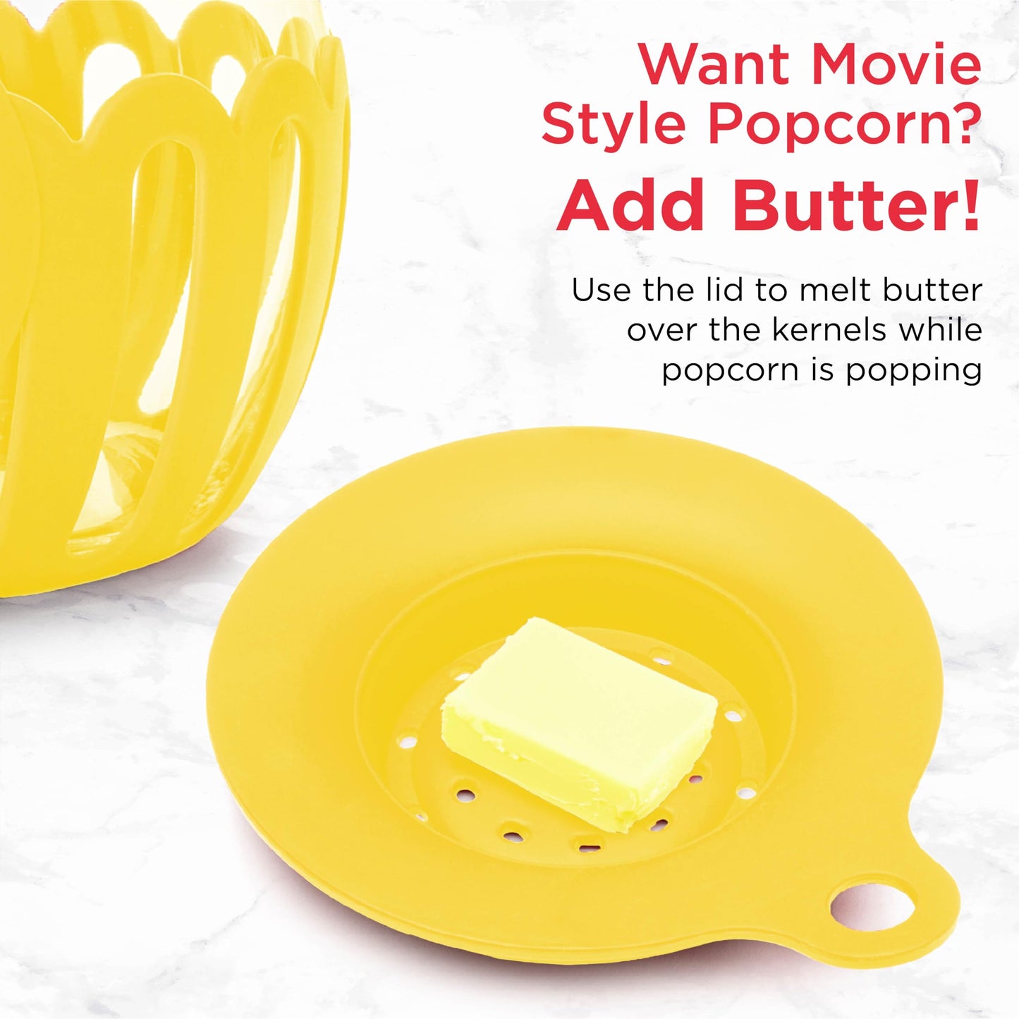 Ecolution Patented Micro-Pop Microwave Popcorn Popper with Temperature Safe Glass, 3-in-1 Lid Measures Kernels and Melts Butter, Made Without BPA, Dishwasher Safe, 3-Quart, Aqua
