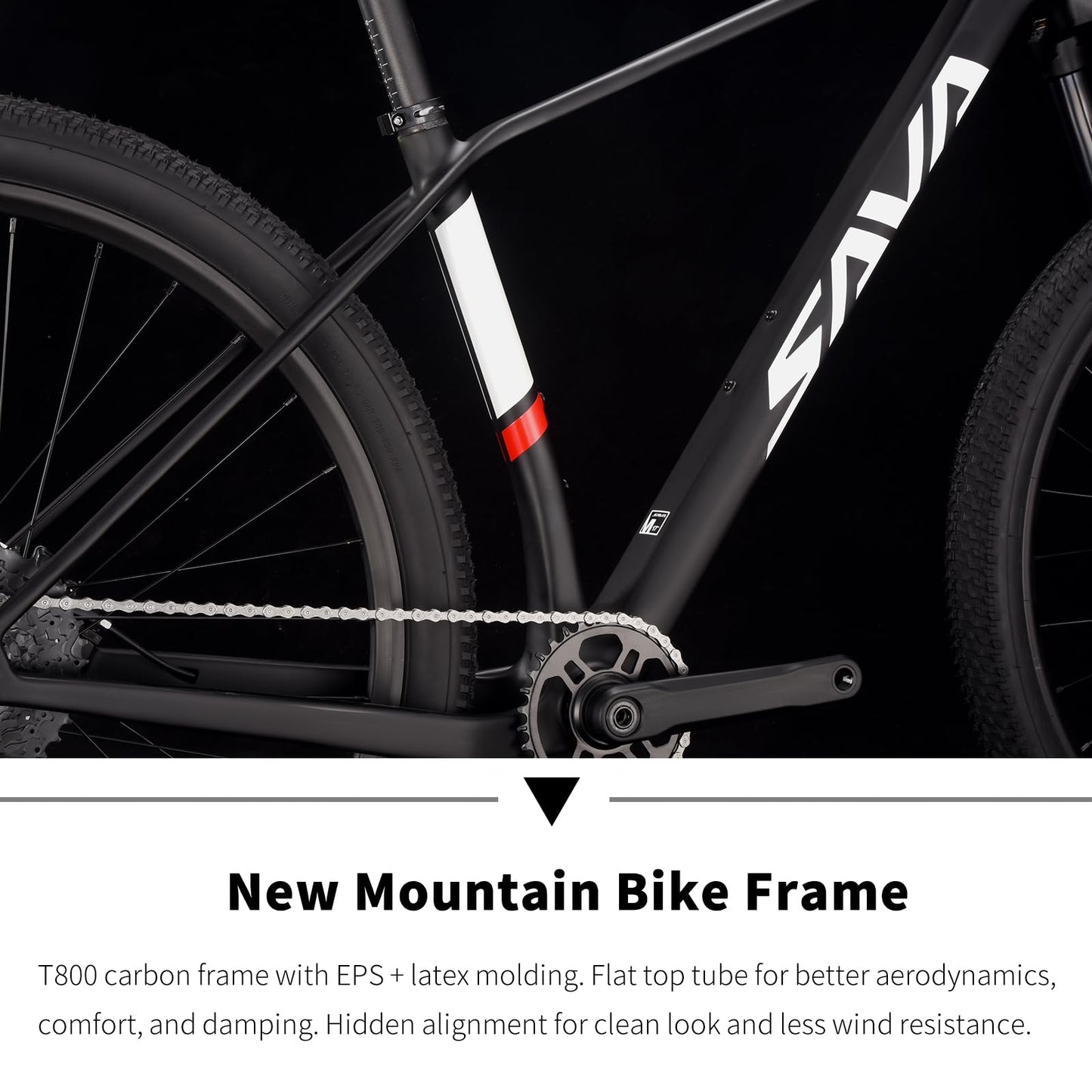 SAVADECK Carbon Fiber MTB with Shmano U6000 10 Speed Shift Groupset, Hydraulic Disc Brake with Shmano MT200 Break System (Midnight Black, 29 * 15.5)
