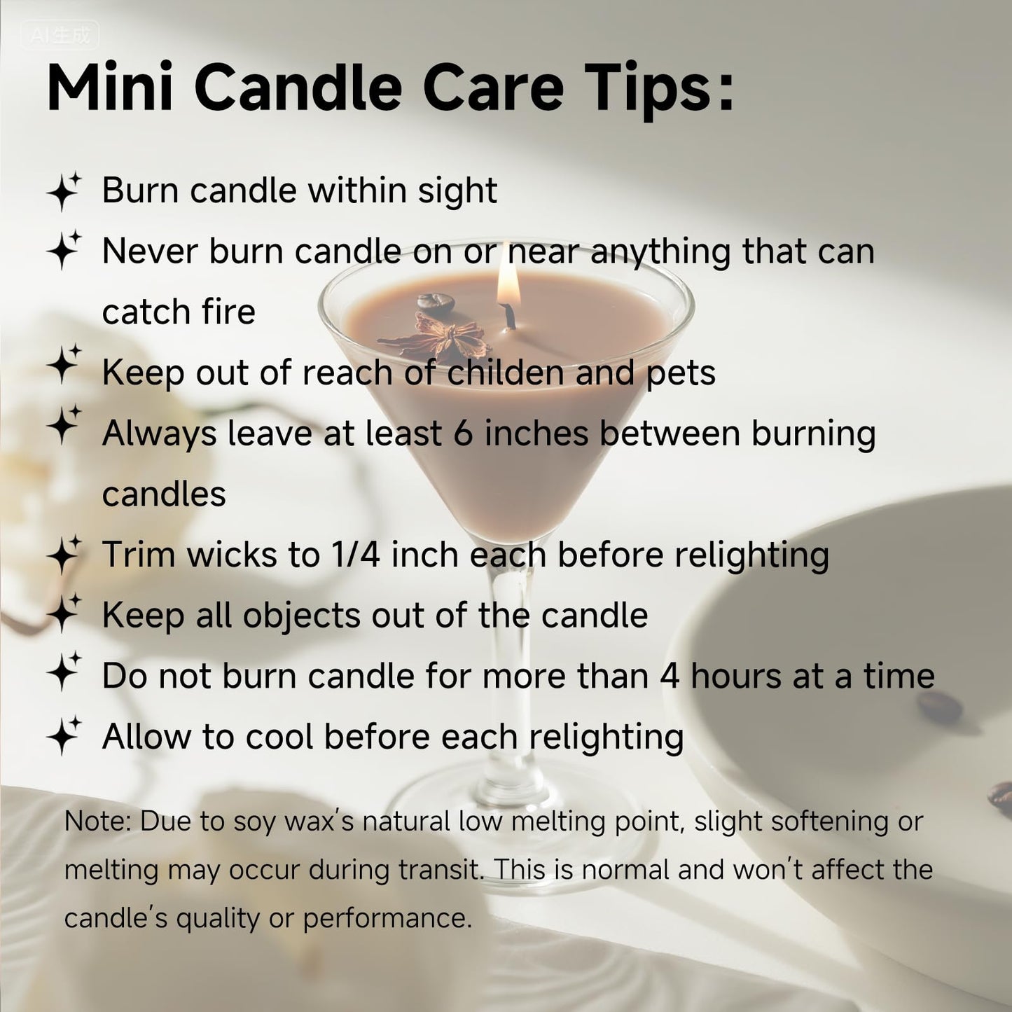 KOIMYSA 3-Pack Mini Espresso Martini Scented Candle Set, Unique Aromatherapy Candles Gifts for Women Men Wife Friends Coffee Lover, Bar Cart Home Décor