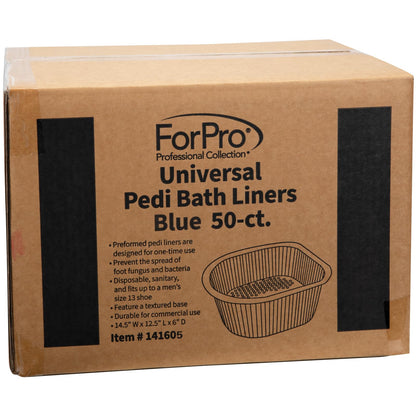 ForPro Professional Collection Universal Pedi Bath Liners - 50% THICKER - Fit Footsie Bath, Disposable Pedicure Foot Tub Liners for Foot Spa Basins & Foot Bath Soaks, Clear, 100-Count
