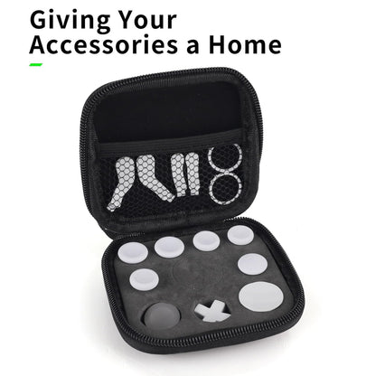 TOMSIN Thumbsticks&Paddles for Xbox Elite 2 Controller,15 In 1 Accessories Pack with Case for Xbox Elite Controller Series 2 Core,6 Metal Thumbsticks,4 Paddles,2 D-pad,Protection Rings (White)