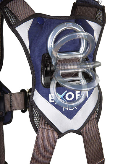 3M 1113067 DBI-SALA ExoFit X300 Rescue Safety Harness, Retrieval Rescue Fall Protection, OSHA, ANSI, Aluminum Back and Shoulder D-Rings, Auto-Locking Quick Connect Leg and Chest Buckles, Large