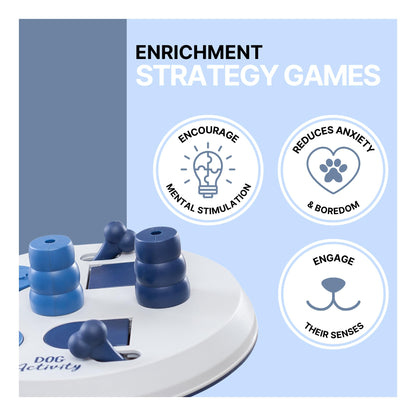 TRIXIE Flip Board Dog Enrichment Toy, Intermediate Level 2 Dog Puzzle, Interactive Treat Game