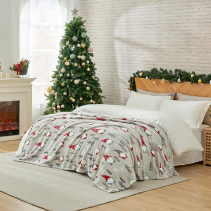 Cozy Bliss Gnome Throw Blanket Christmas Blanket Warm MilkyPlush™ Throw Blanket, Ultra Soft Cozy Blanket for Couch,Sofa and Bed(Xmas Gnome,50"x60")