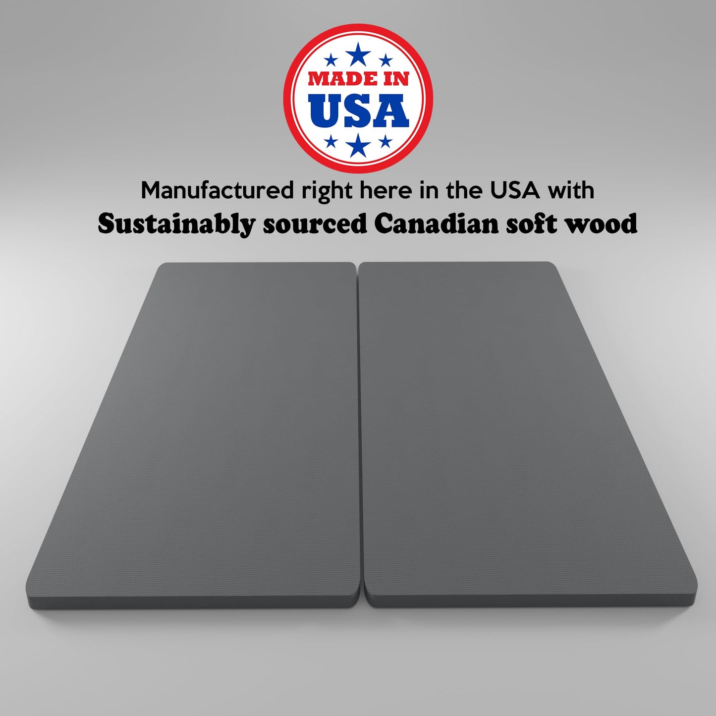 Greatonn, 1.5-Inch Split Bunkie Board for Mattress/Bed, Fully Assembled, Improved Comfort and Support, Queen, Grey