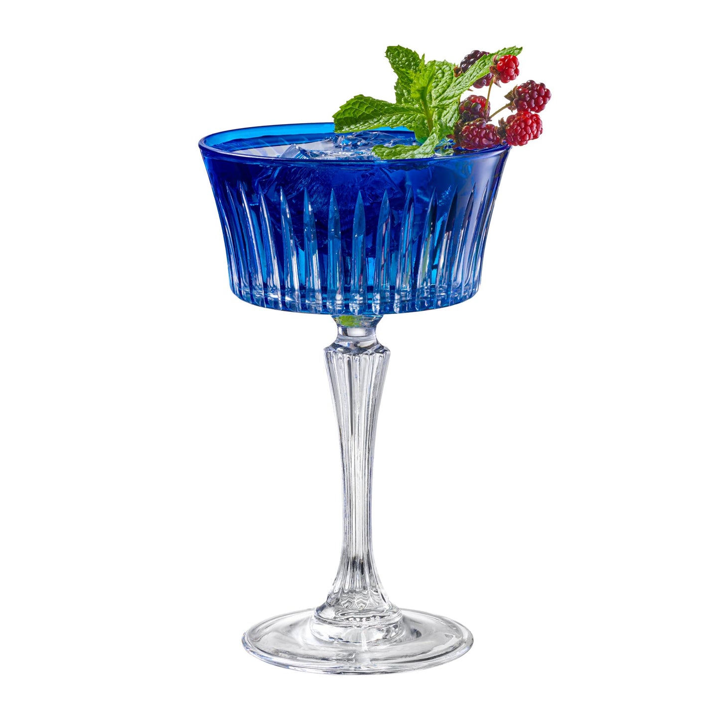 Barski Colored Champagne Coupe Glasses - Cobalt Blue Cocktail Coupe Glass, Stemmed Martini Glassware, Can be used for Dessert, Ice Cream - Blue - Set of 6 - Gift Ready - 8.7 oz., Made in Europe