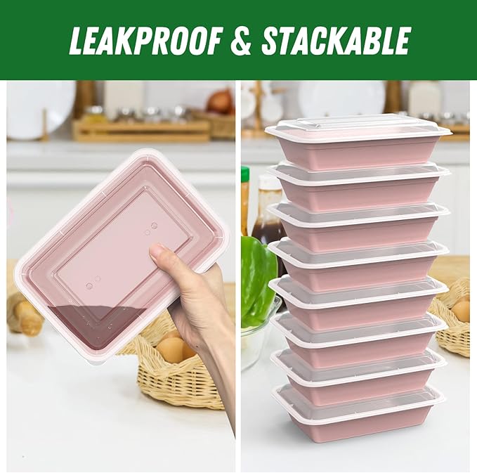 50 Pack 32 oz Meal Prep Containers Reusable
