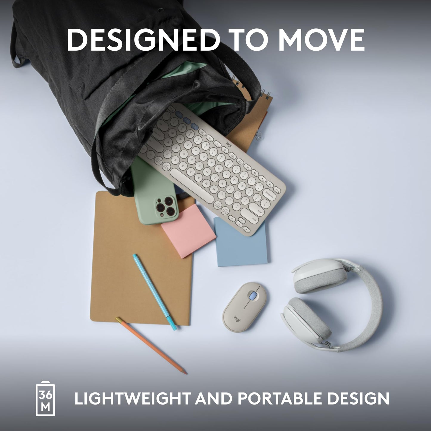Logitech Pebble Keys 2 K380s, Multi-Device Bluetooth Wireless Keyboard with Customizable Shortcuts, Slim and Portable, Easy-Switch for Windows, macOS, iPadOS, Android, Chrome OS - Tonal Graphite