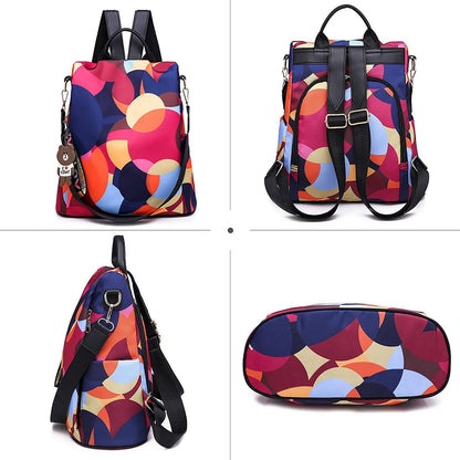 Ray-Velocity Anti Theft Women Backpack Waterproof Fashion Backpack Shoulder Bag for Lady Girl Dailyuse Travel Work School(Colorful)