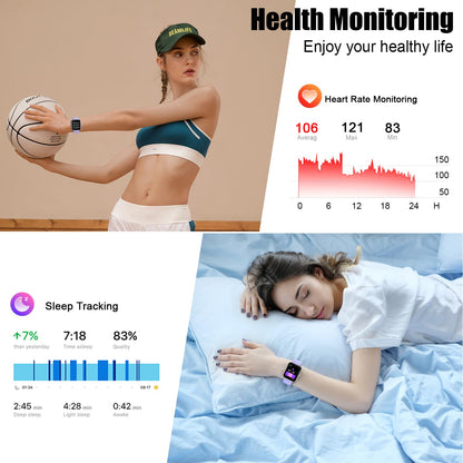 2026 Smart Watch for Men Women (Answer/Make Call), 1.96" HD Fitness Tracker Running Watch,IP68 Waterproof,Pedometer, Sleep/Step/Activity/Heart Rate Monitor,110+ Sport Mode Smartwatch for Android Phone