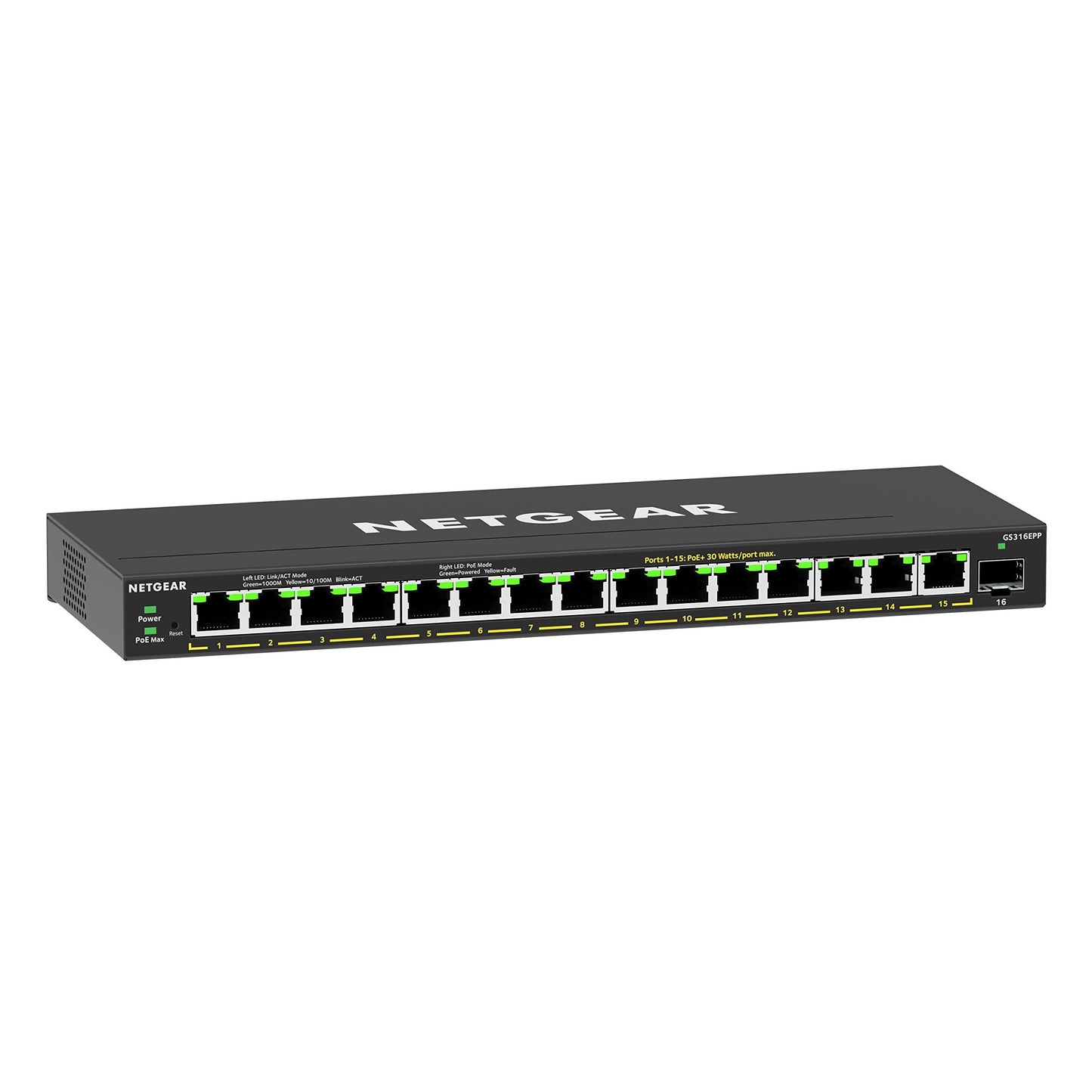 NETGEAR 8 Port PoE Gigabit Ethernet Easy Smart Managed Essentials Switch (GS308EPP) - with 8 x PoE+ @ 123W, Desktop or Wall Mount