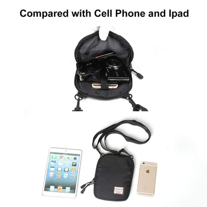 Small Crossbody Shoulder Bag for Men, Mini Messenger Bag for Cell Phone Travel Outdoor Hiking , Neck Pouch Passport Wallet with Adjustable and Removable Strap