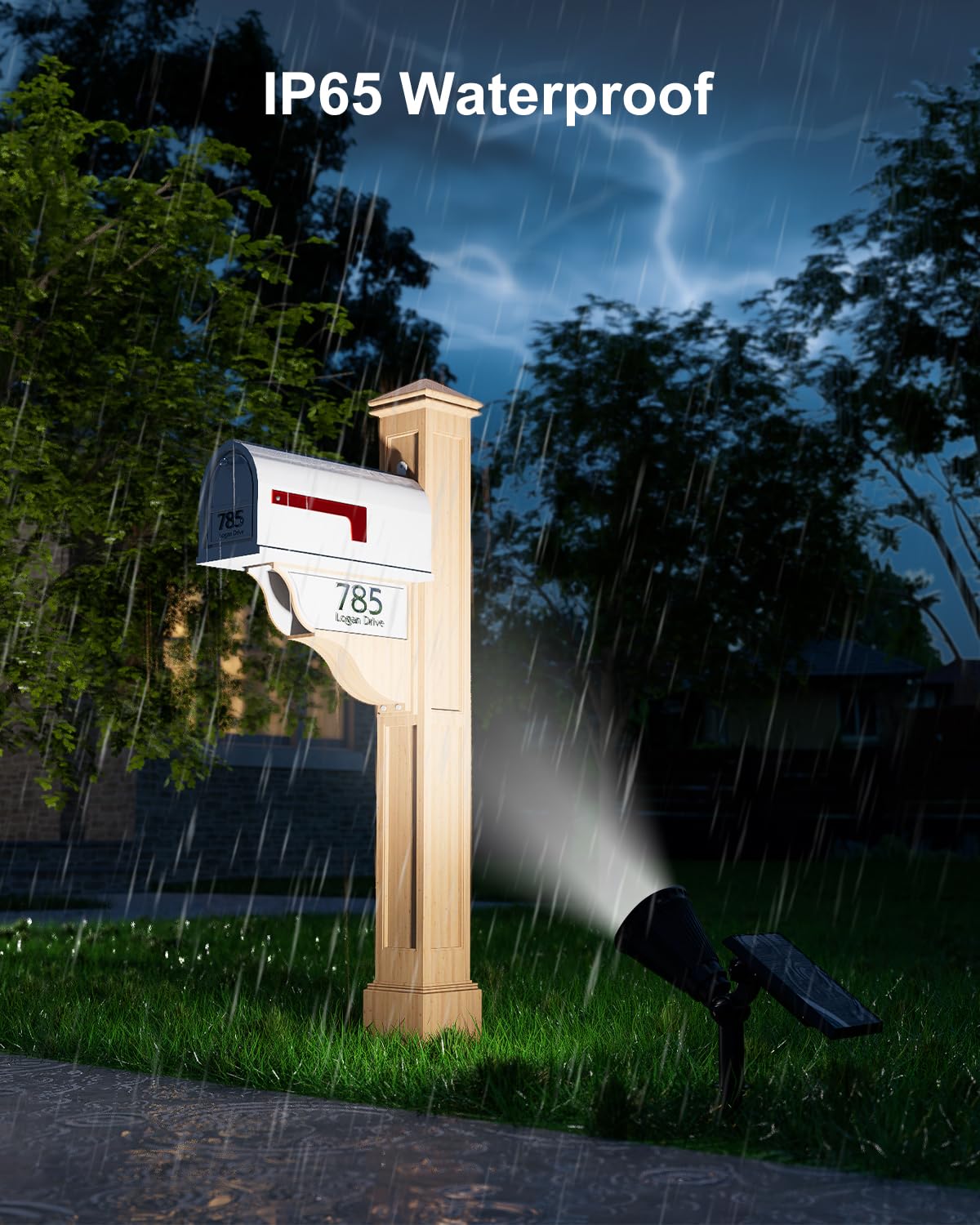 FALOVE Solar Spot Lights Outdoor Waterproof for Flag, Palm Tree, Pole, Sign, Statue, Mailbox, Bright LED Outside Landscape Flood Spotlights for Accent Uplighting Yard, Garden, House, Backyard, Patio