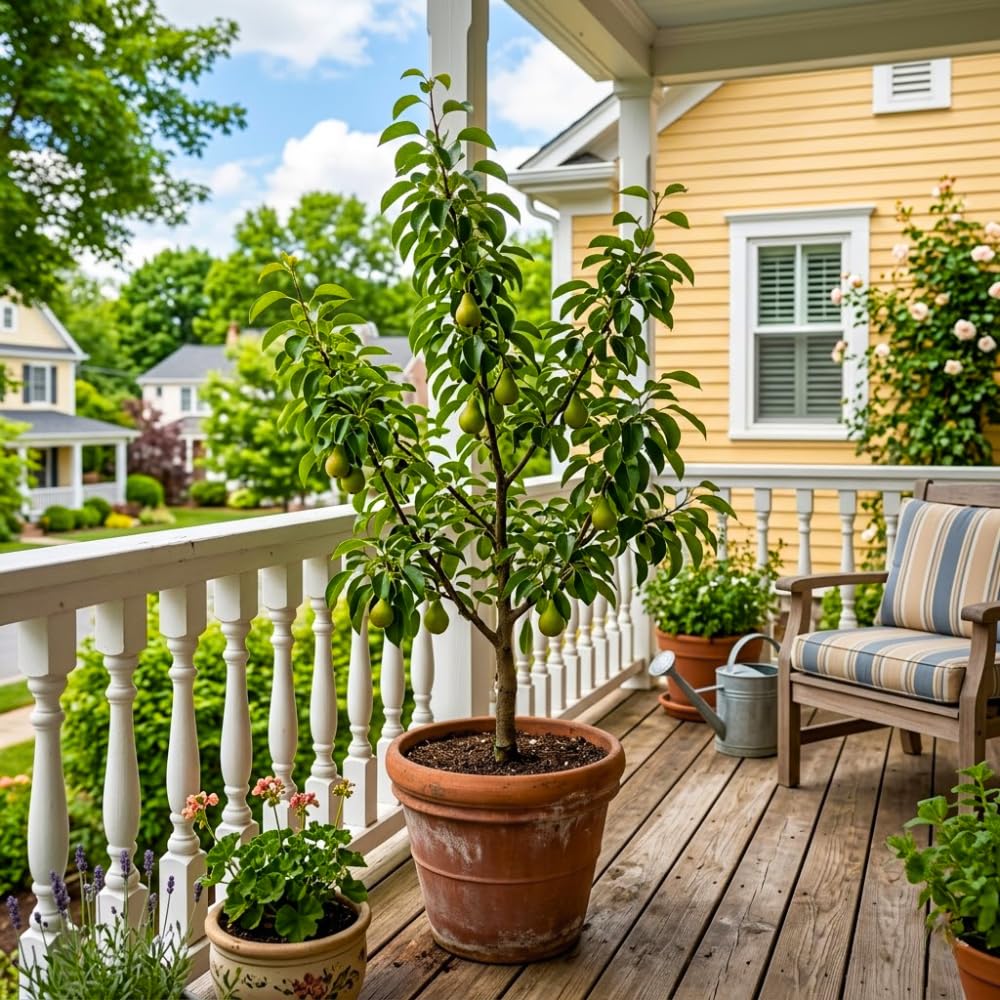 Pear Tree Live Plant, Pear Plant Live, 8-12 Inc Tall, Sweet Fruit Tree for Patio or Indoor, Outdoor Garden