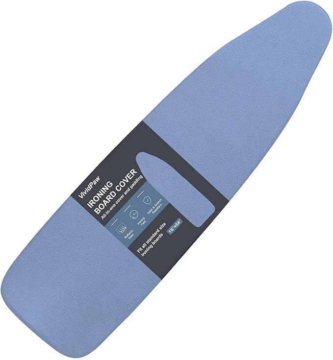 Ironing Board Cover and Pad, Standard Size 15x54, Thick Padding, Elastic Edge