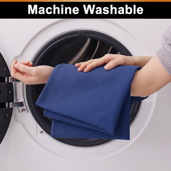 Homaxy 100% Cotton Kitchen Towels and Dishcloths Set