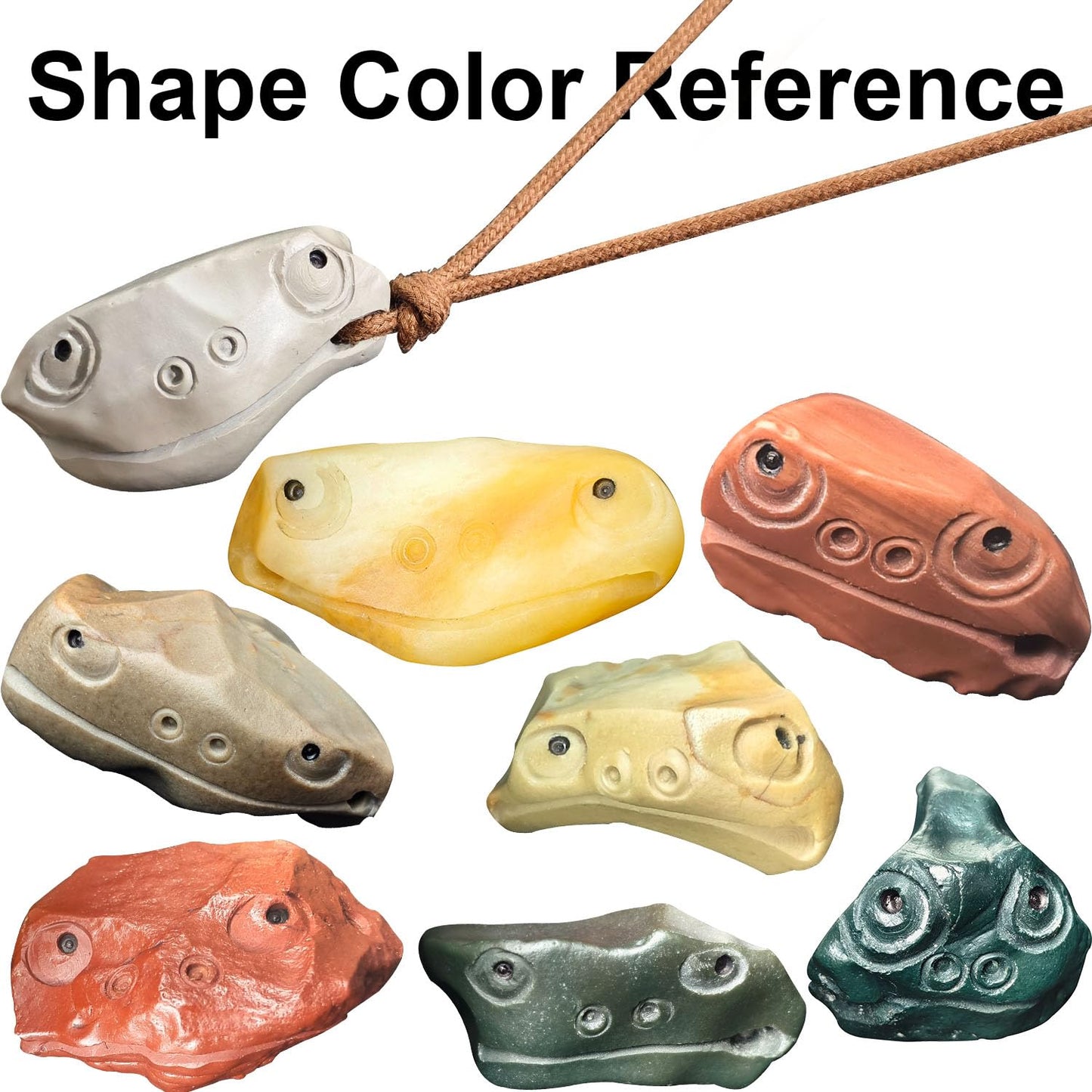 XIOFU Hand-Carved Stone Frog Ornament – Unique Gobi Desert Pebble Sculpture – Natural Home Decor, Gift, or Necklace Charm (Each Piece One-of-a-Kind)