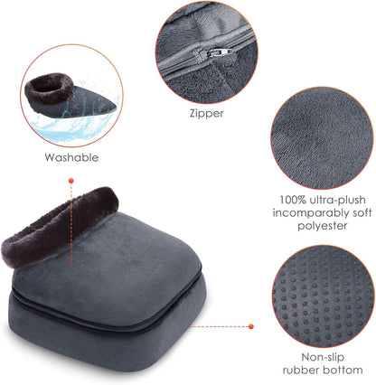 COMFIER Shiatsu Foot Massager with Heat- Kneading Back Massager with Heating Pad, Heated Foot Warmer, Electric Feet Massager Machine for Plantar Fasciitis,Neuropathy, Stress Relief