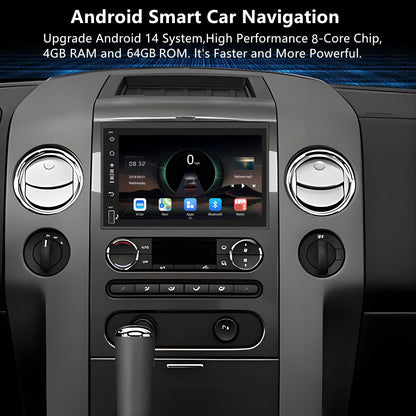 for Ford F150 Radio Upgrade 2004-2008: 7 Inch Touchscreen Car Stereo with Wireless CarPlay Android Auto - 8 Core 4G+64G GPS Navigation Head Unit with Bluetooth WiFi