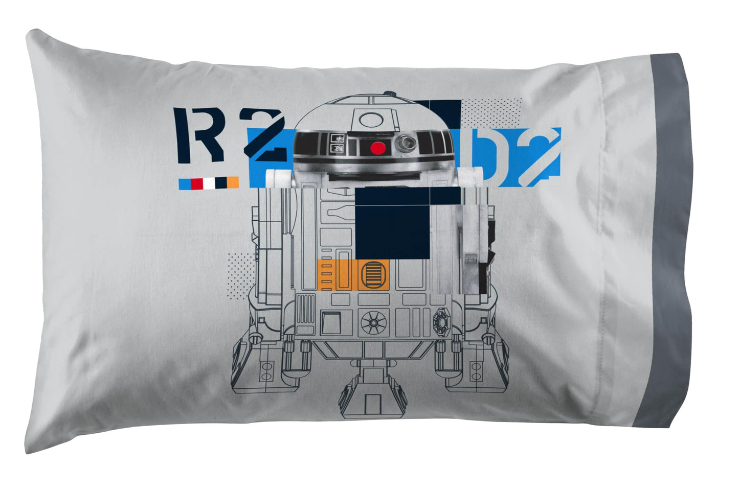 Jay Franco Kids Sheet Set with Fitted, Flat Sheets & Pillow Cover - Ultra-Soft Bedding with Pillowcase for Room Decor, Gray - Star Wars, 4 Piece Queen