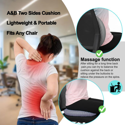 Hanstuten Wobble Cushion Core Balance Disc, Inflated Wiggle Seat Cushion to Improve Sitting Posture & Stay Focused, Non-slip Balance Pads for Physical Therapy & Core Strength (1Grey)