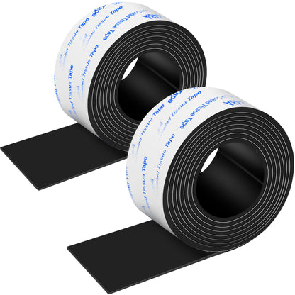 Rubber Feet 2 Rolls, Adhesive Rubber Pad, Non Slip Pads for Furniture and Electronics 1x40 inch