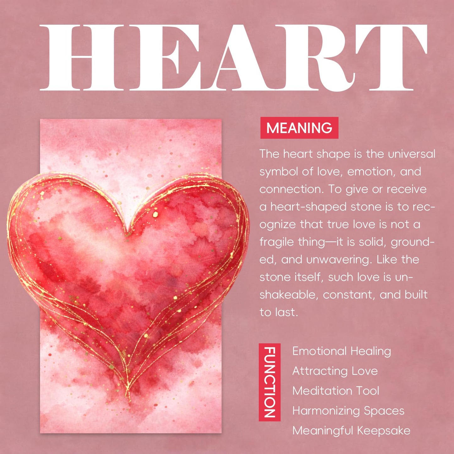 mookaitedecor Serpenggiante Crystal Heart Shaped Worry Stone, Puffy Crystal Pocket Palm Stones for Chakra Energy Healing Decoration 0.59 Inch, Pack of 12