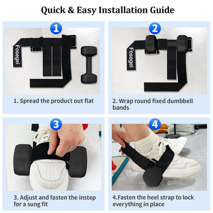 Dumbbell Foot Attachment for Leg Workout, Extension Monkey Foot Dumbbell Attachment Straps for Gym Trainer and Beginners Ankle Strap for Fitness Training