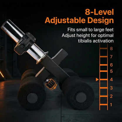 Exura Tib Bar Adjustable Tibialis Trainer for ATG & Knees Over Toes, Fits 1” and 2” Plates, Tibialis Bar for Shin, Ankle & Lower Leg Strength, Calf Raise & Leg Extension Workouts