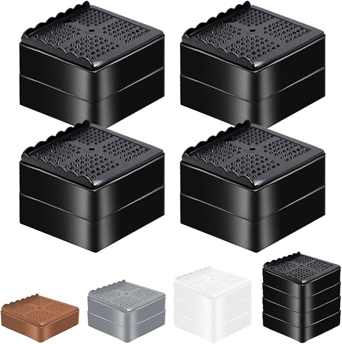 Furniture Risers Heavy Duty Adjustable Bed Risers Blocks Lift 4, 2 inches