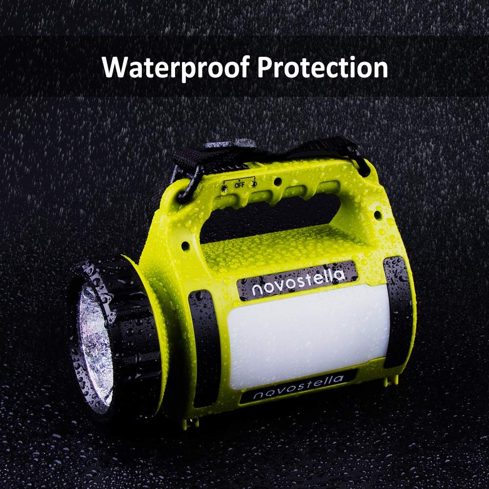 NOVOSTELLA Rechargeable LED Torch, Multi-Functional Camping Light, Waterproof Outdoor Spotlight Searchlight, High Power Beam Flashlight, 650lm Lightweight Lantern