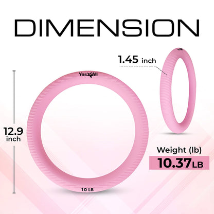 Yes4All Power Ring 10lbs, Weight Ring, Weighted Circle, Kettlebell for Yoga Exercise, Aerobics, Home Fitness, Core Training
