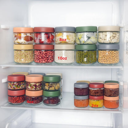 EONJOE 8oz Glass Jars with Lids 1 Cup Small Food Containers for Chia Pudding Jam Snack Yogurt Overnight Oats Candy,6-Pack