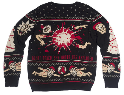 Ripple Junction Rick and Morty Adult Christmas Sweater Happy Human Holiday Novelty Sweater for Men and Women X-Large
