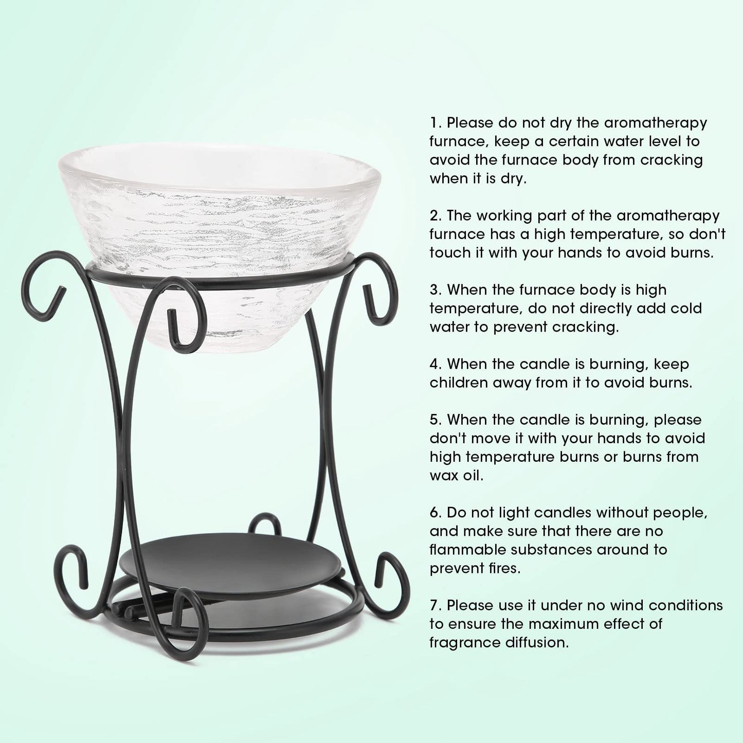 Alvinlite Romantic Tealight Candle Holder Oil Burner, Essential Oil Aromatherapy Aroma Wax Melt Burner for Home Indoor