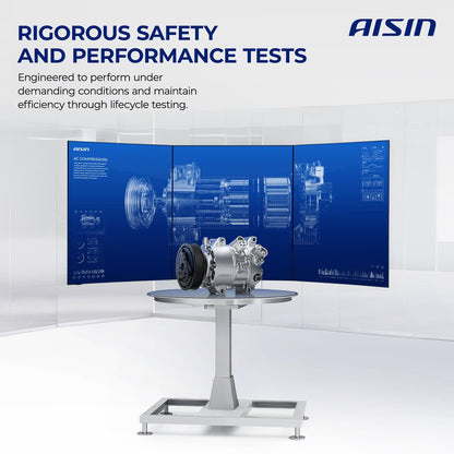 AISIN AFTERMARKET ACCGM-00637 Air Conditioner AC Compressor - Compatible with Chevrolet Corvette 2014-2019 6.2L - with 6-Pulley Groove, with Clutch