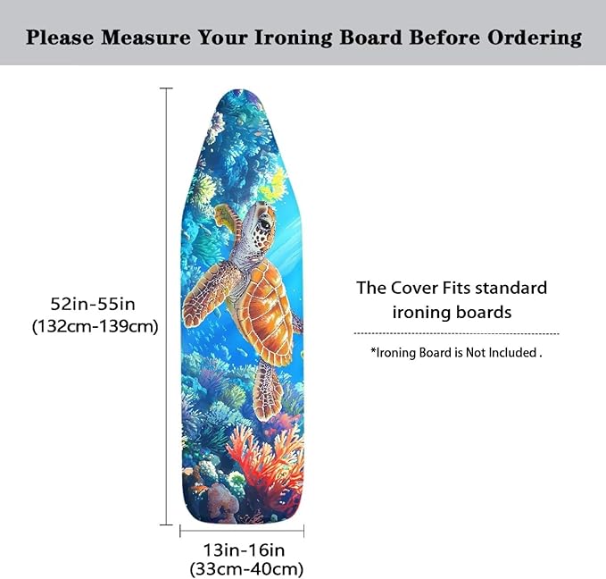 Blue Sea Turtle Ironing Board Cover