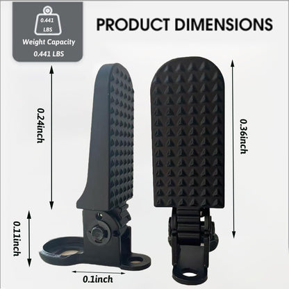Tailcle Folding Bike Foot Pegs, 1 Pair Foldable Bicycle Rear Pedals Durable Aluminum Alloy Non-Slip Passenger Foot Pegs for Mountain City E-Bikes Folding Bikes (Black)