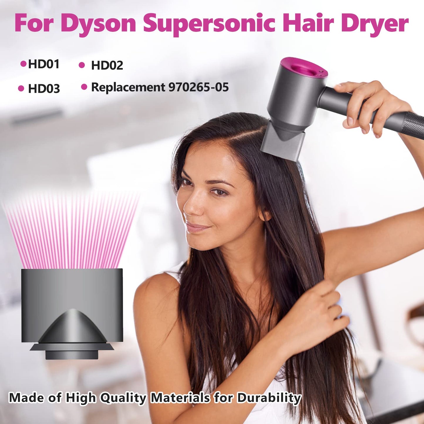 Styling Concentrator Attachement for Dyson Supersonic Hairdryer HD01 /02/03 Replacement 970265-05