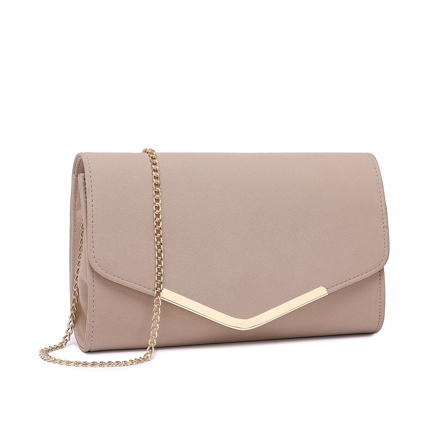 Miss Lulu Clutches and Clutches Women's Handbag Chain Wedding Party Purse Mini Crossbody Bag Practical Wallet, Pink, M, Retro